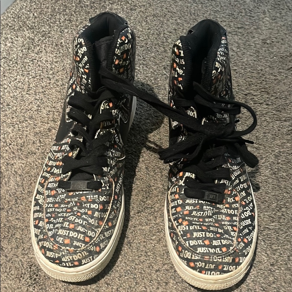 Nike men’s  High-Top Sneakers - Black and White.  Mens size 12.